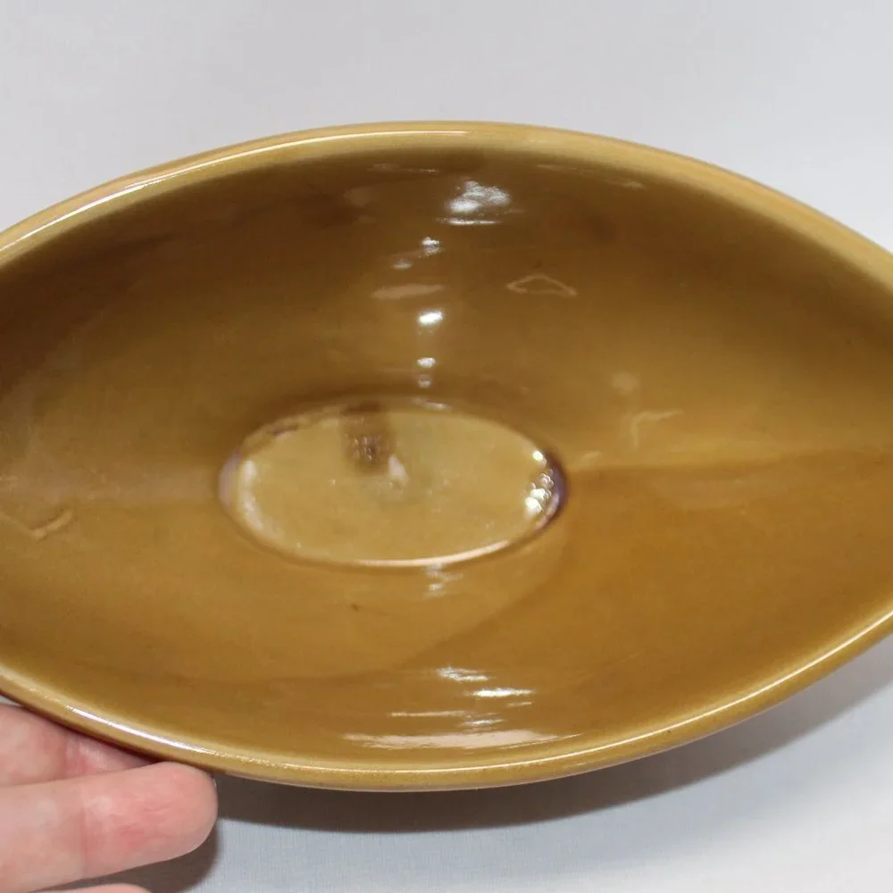 Vintage Harvest Gold Color Pottery Vase Plant Container